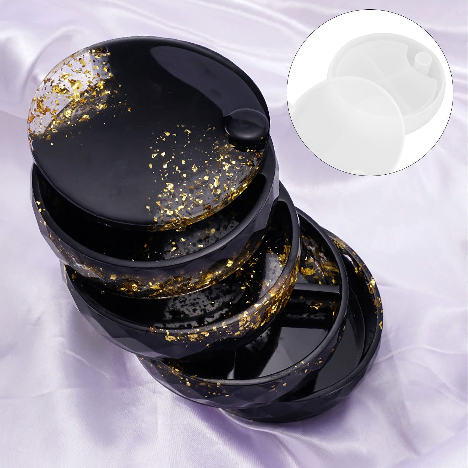 Silicone Epoxy Resin Molds Set - Juego de 6 Moldes de Silicona