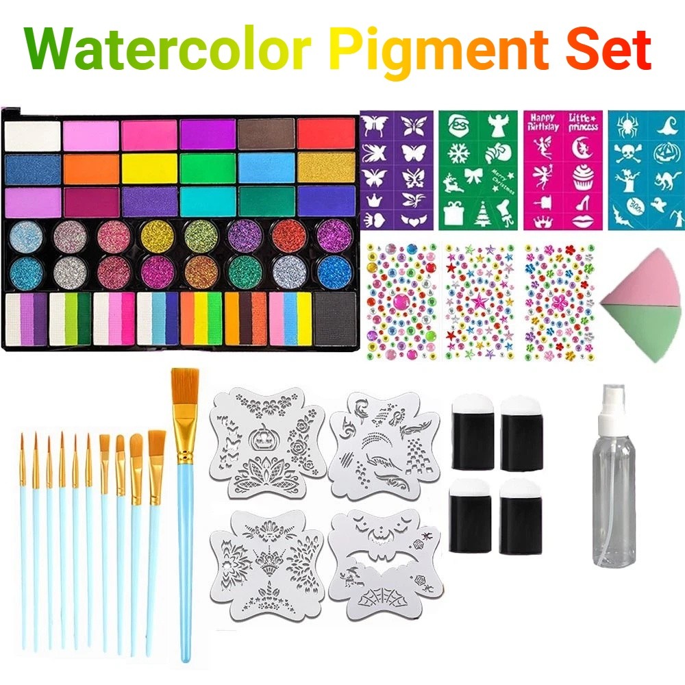 Watercolor Paint Set Solid Pigment - Set de Pintura de Acuarela de