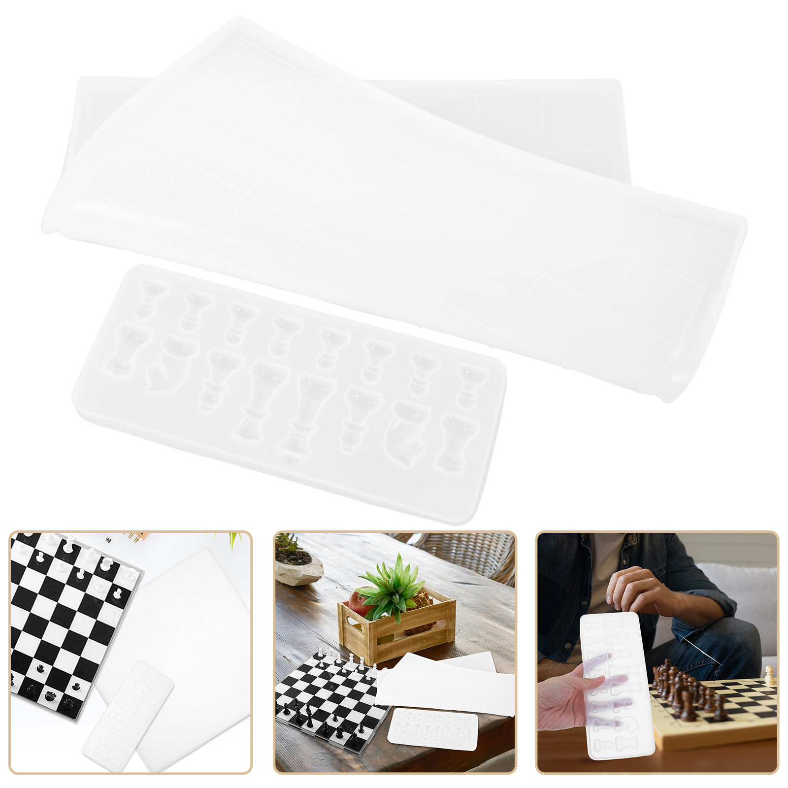Silicone Epoxy Resin Molds Set - Molde de silicona de tamaño completo