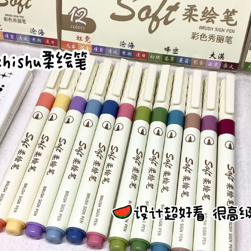 Painting Supplies - Rotulador artístico con letras de acuarela