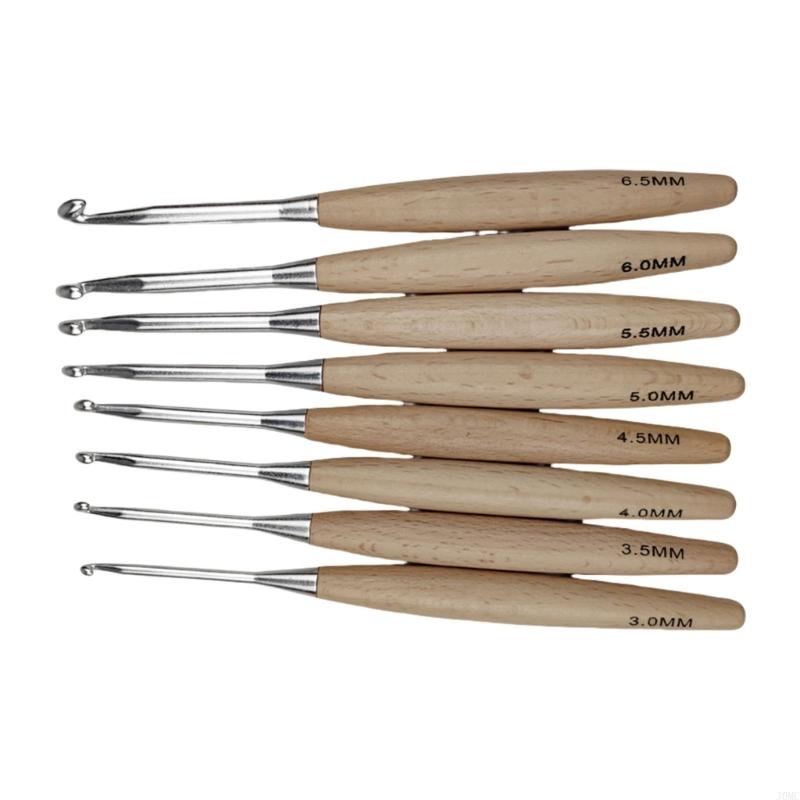 Wooden Crochet Hooks Ergonomic Handle - Gancho ganchillo ergonómico para principiantes y