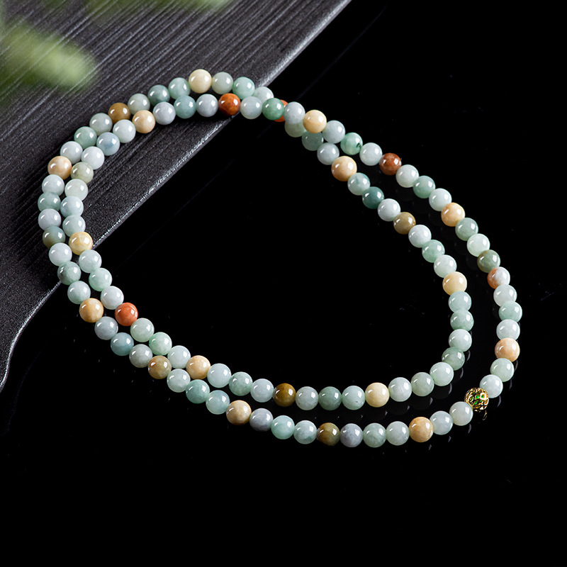 Beading - Pulsera de cuentas de jadeíta birmana,
