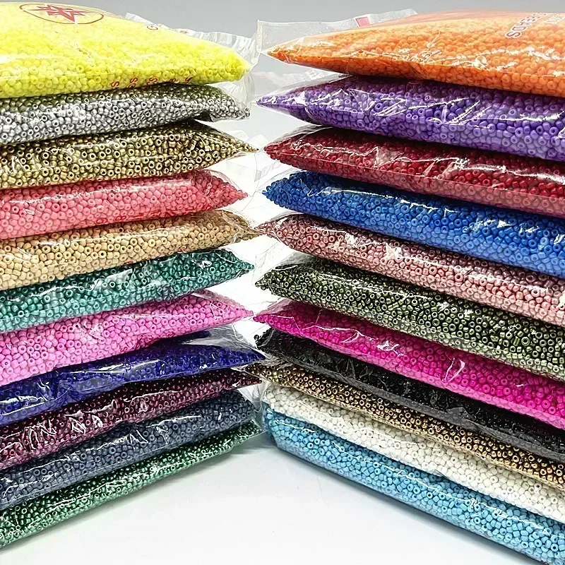 Glass Seed Beads 2Mm Jewelry Making - Cuentas de vidrio coloridas de 10g