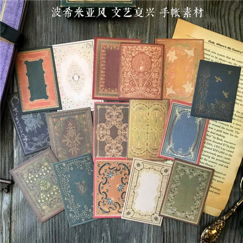Vintage Junk Journal Scrapbooking Paper - 16 Piezas de Papel Decorativo Vintage