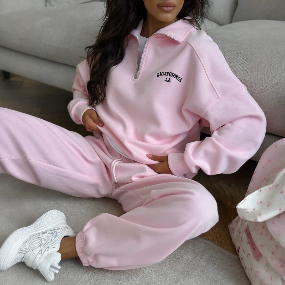 Embroidery - Conjunto Deportivo de Pantalones Rectos y