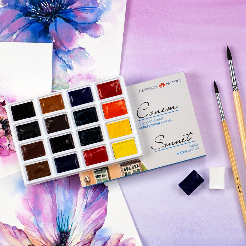 Pinturas de Acuarela Sólidas W - Watercolor Paint Set Solid Pigment reseña y precio