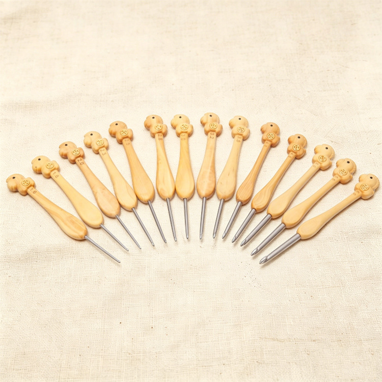 Gancho de Crochet de Madera Lu - Wooden Crochet Hooks Ergonomic Handle reseña y precio