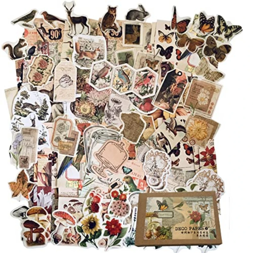 Pegatinas Vintage para Diario  - Vintage Junk Journal Scrapbooking Paper reseña y precio