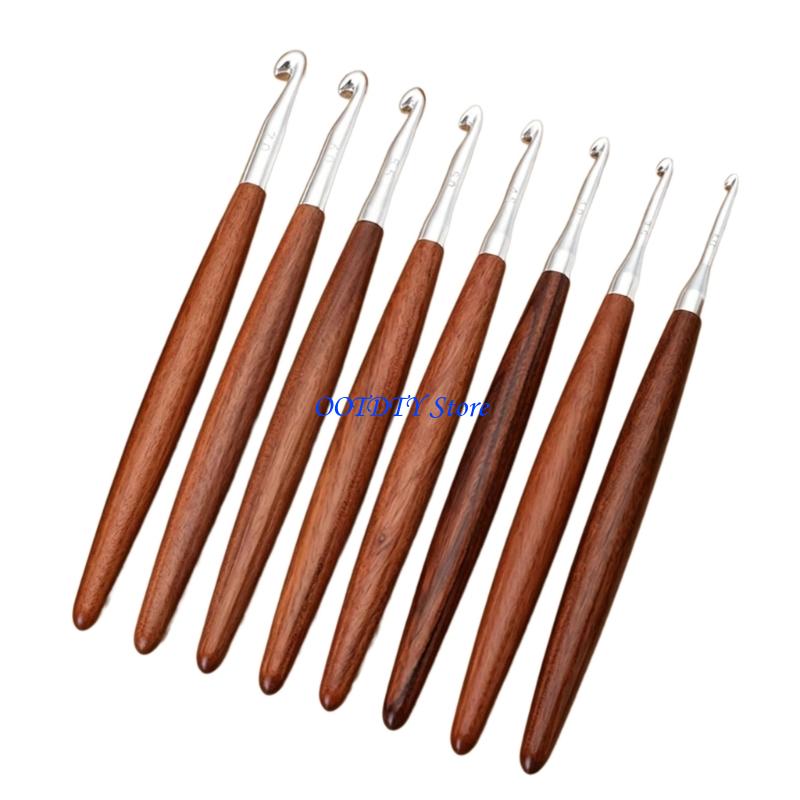 367A 8 Uds madera ergonómico a - Wooden Crochet Hooks Ergonomic Handle reseña y precio
