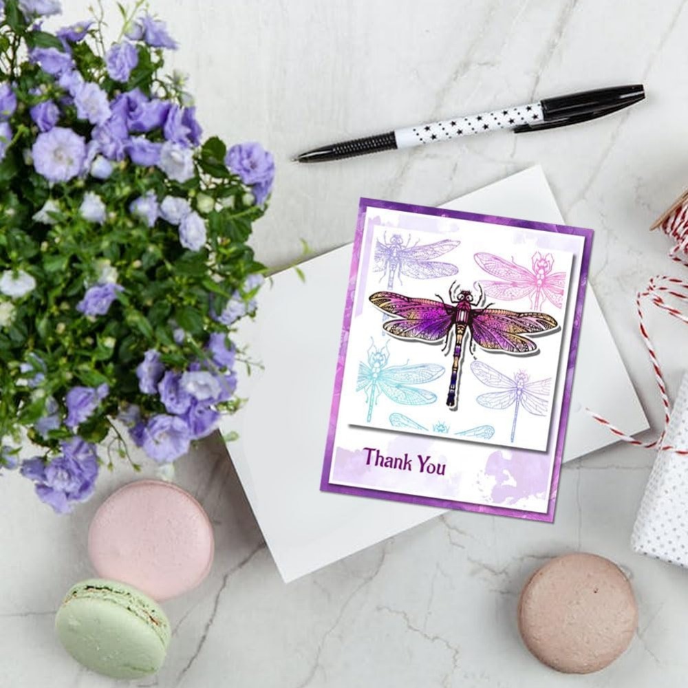 Sellos transparentes de libélu - Clear Silicone Stamps For Card Making reseña y precio