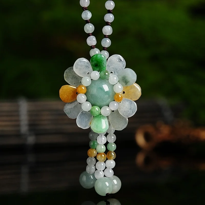 Colgante de Jade y girasol bir - Beading reseña y precio