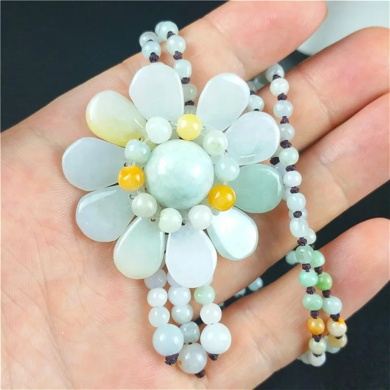 Colgante de Jade y girasol bir - Beading reseña y precio