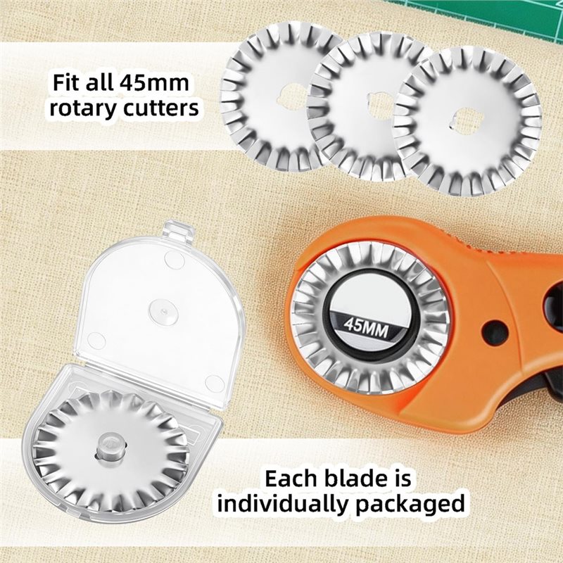 Cuchillas de repuesto AAAF par - Rotary Cutter For Fabric 45Mm reseña y precio