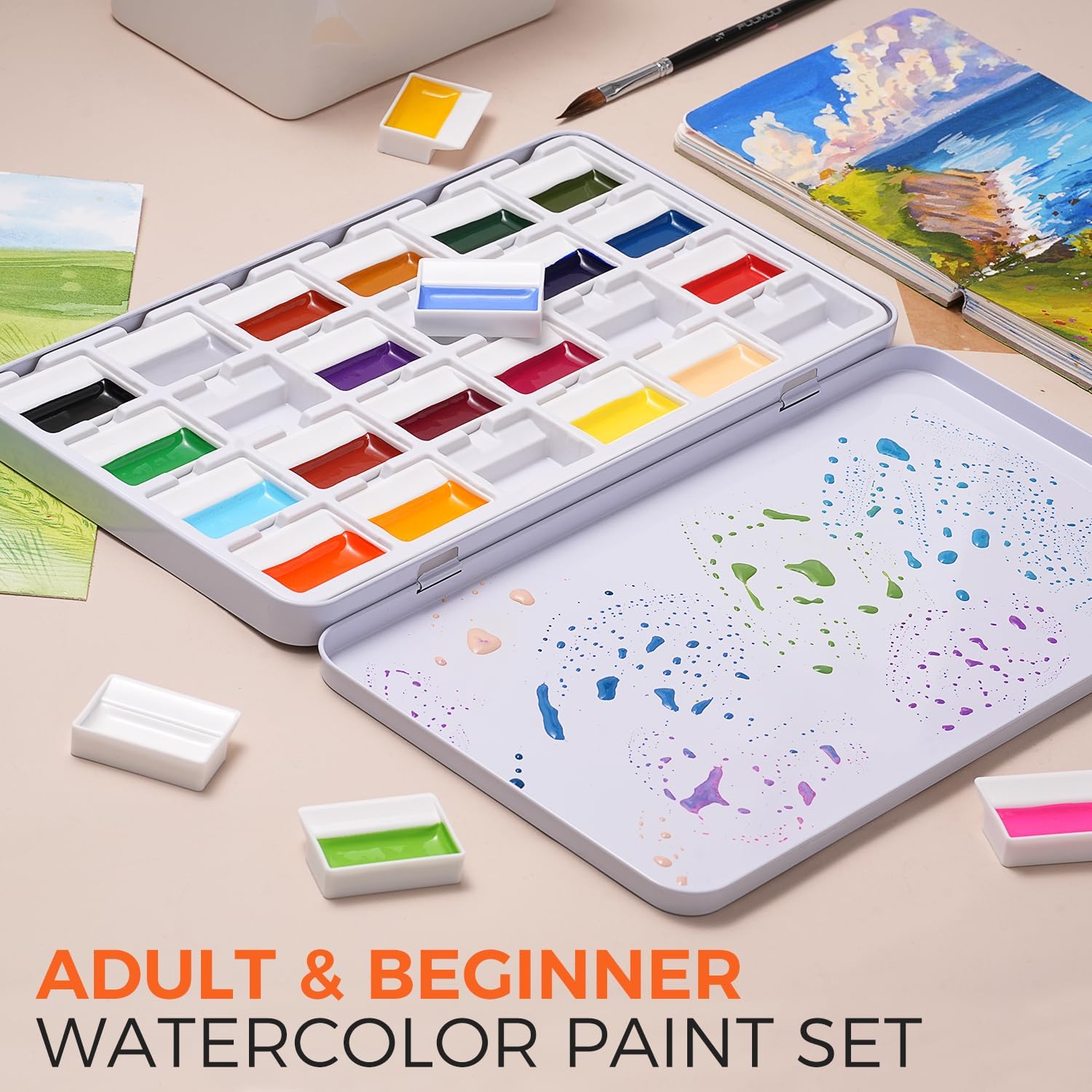 Juego de Pintura de Acuarela S - Watercolor Paint Set Solid Pigment reseña y precio