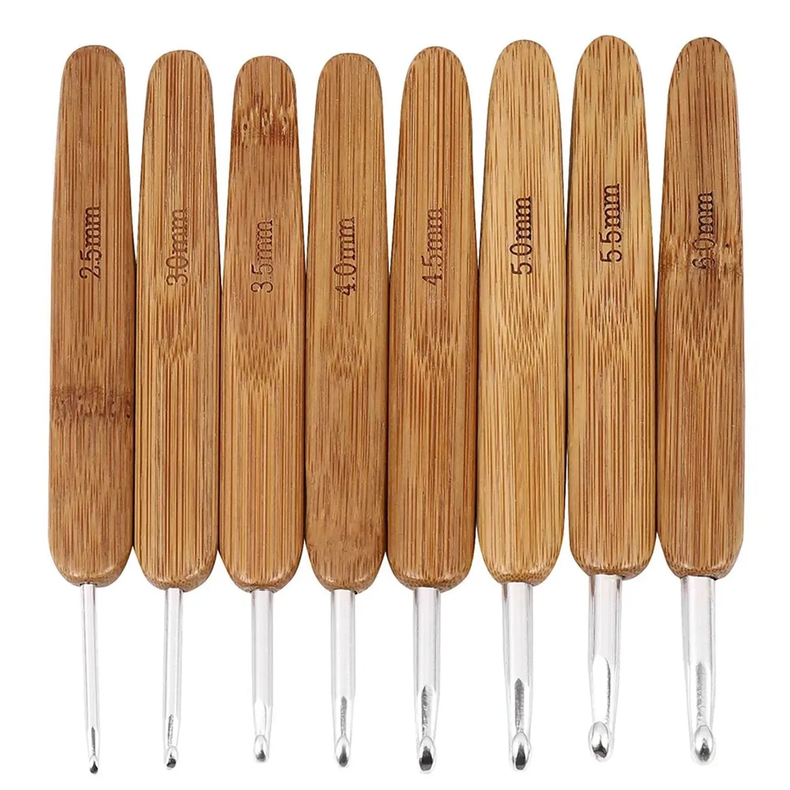 Juego de ganchos de ganchillo  - Wooden Crochet Hooks Ergonomic Handle reseña y precio