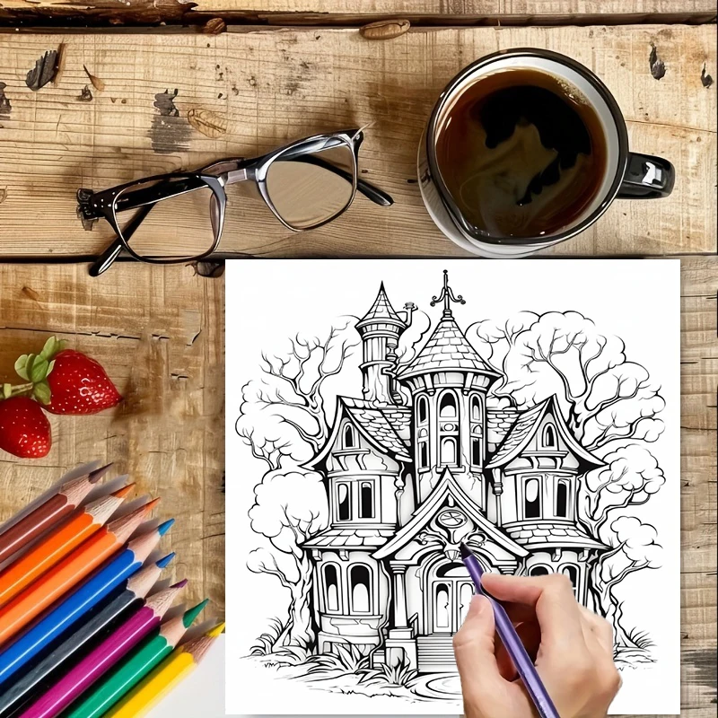Libro de Colorear de Casas Enc - Painting Supplies reseña y precio