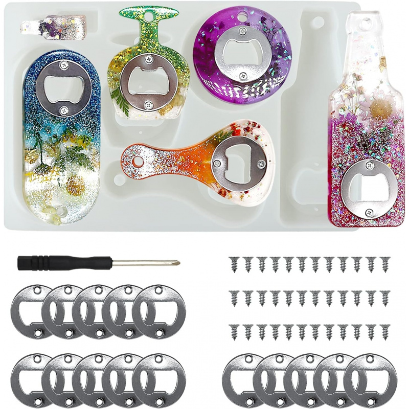 Molde de resina para abridor d - Silicone Epoxy Resin Molds Set reseña y precio