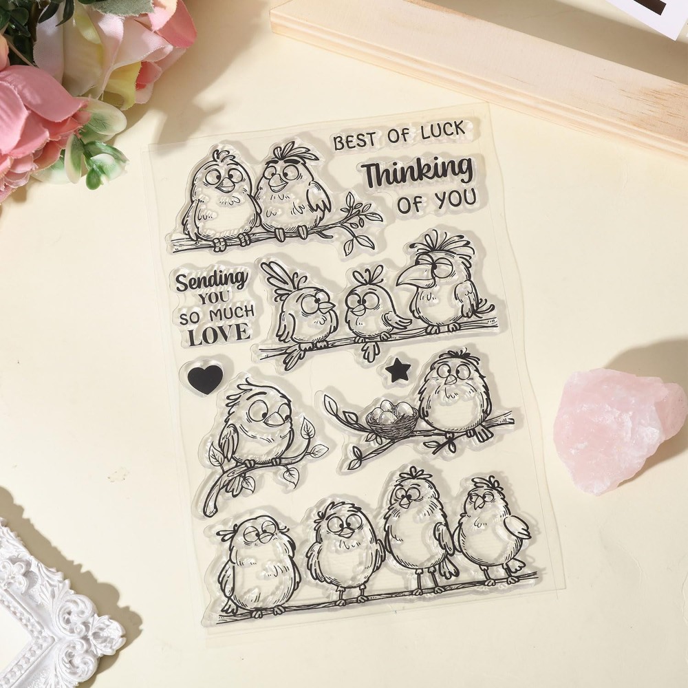 Sellos transparentes de ramas  - Clear Silicone Stamps For Card Making reseña y precio