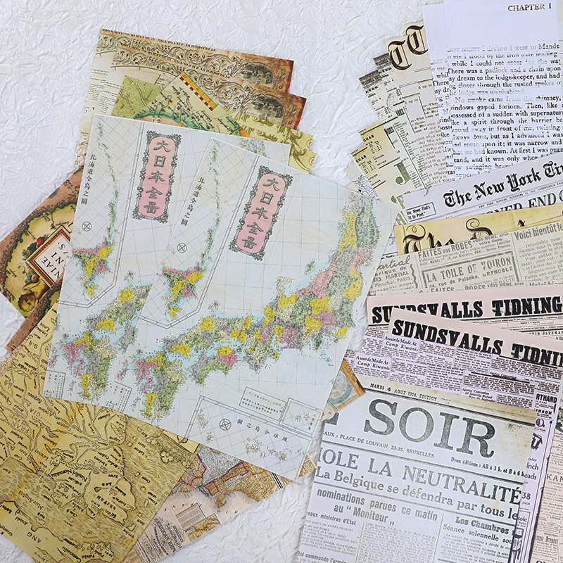 30 Uds. Mapa antiguo letras de - Vintage Junk Journal Scrapbooking Paper reseña y precio