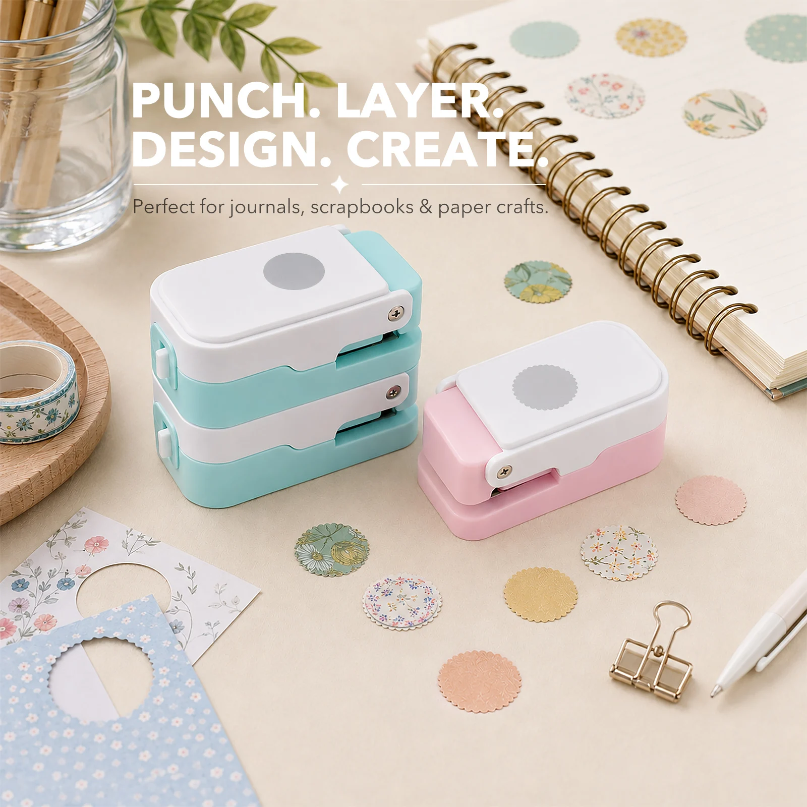 Perforadora de círculos con di - Scrapbooking reseña y precio