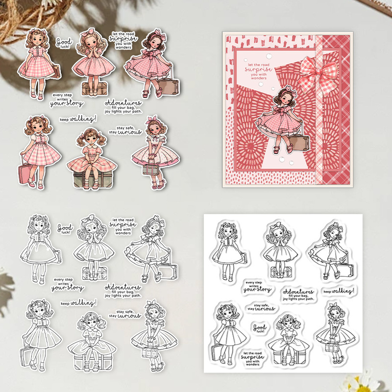 Suncraft Lovely Traveling Litt - Clear Silicone Stamps For Card Making reseña y precio