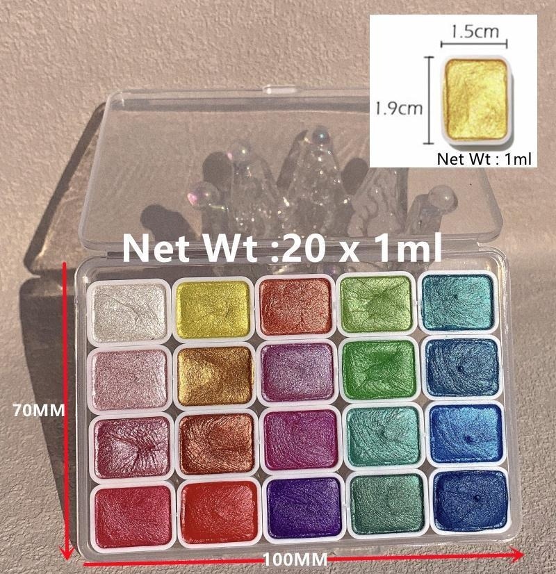 Pinturas nacaradas portátiles, - Watercolor Paint Set Solid Pigment reseña y precio