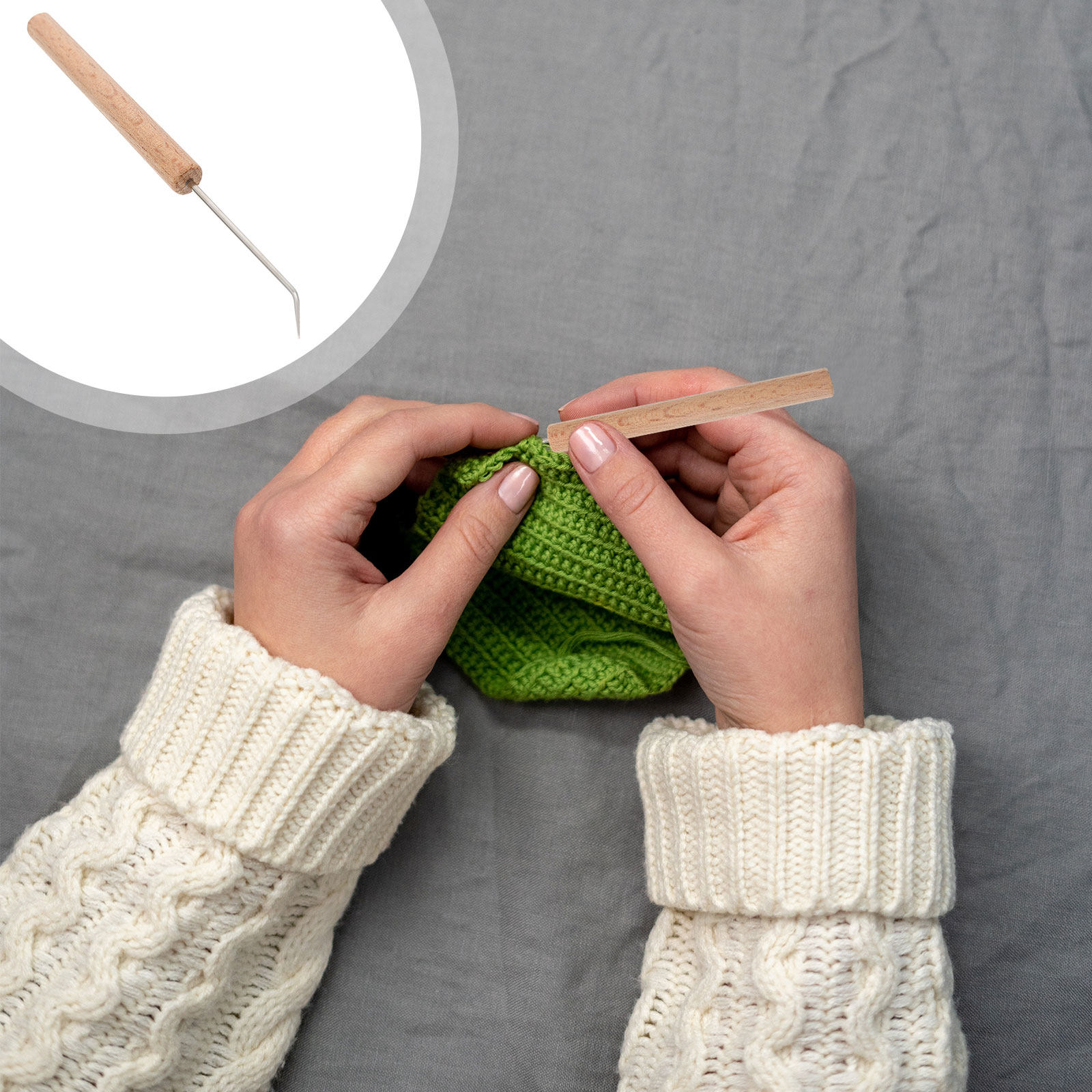 Juego de 1 gancho de ganchillo - Wooden Crochet Hooks Ergonomic Handle reseña y precio