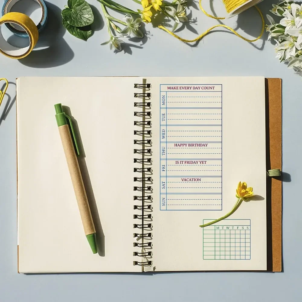 Plan semanal, calendario de se - Clear Silicone Stamps For Card Making reseña y precio